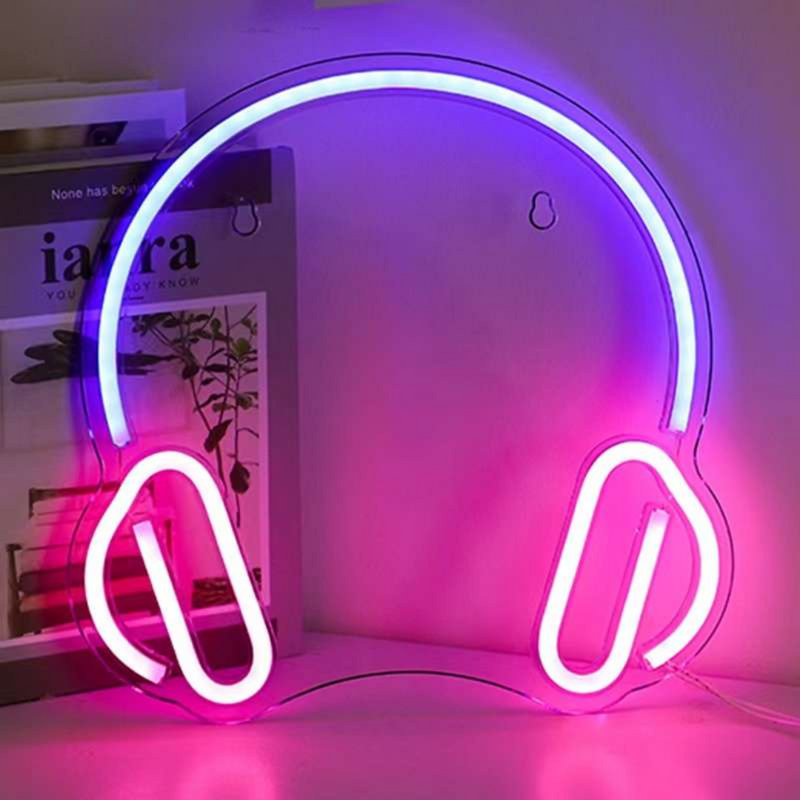 Headphones Neon Sign